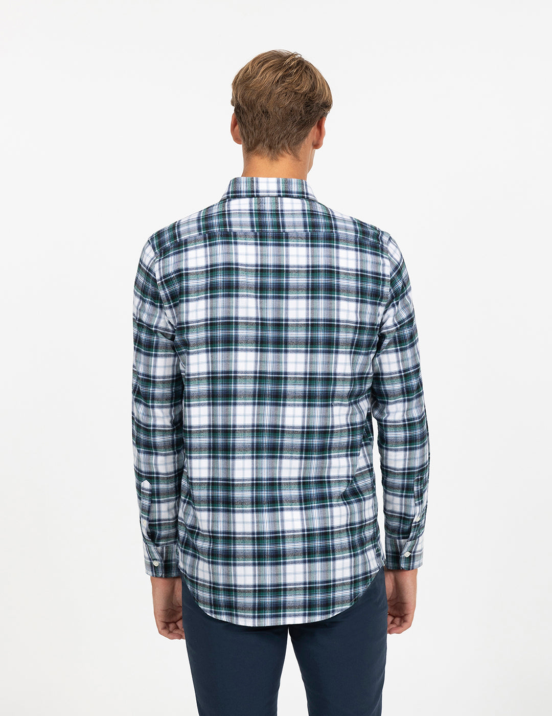 DANUBIO VIYELA NAVY BLUE CHECKED SHIRT