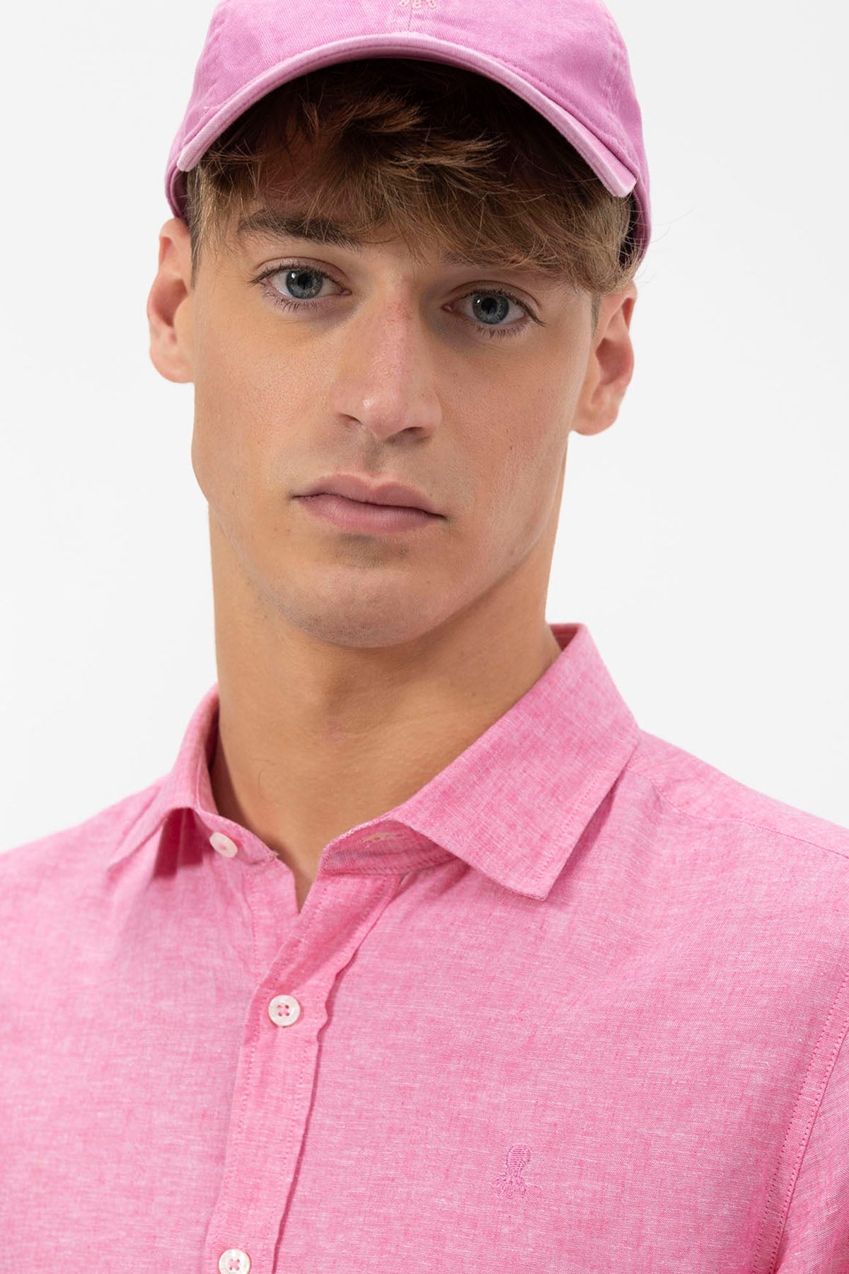 FUCHSIA LINEN SHIRT