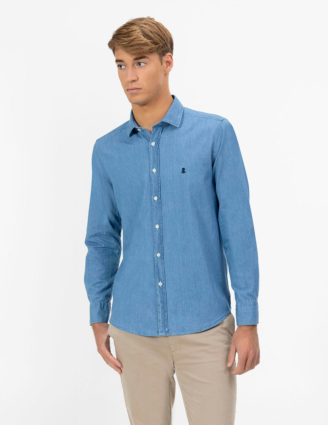 BASIC DARK INDIGO DENIM SHIRT