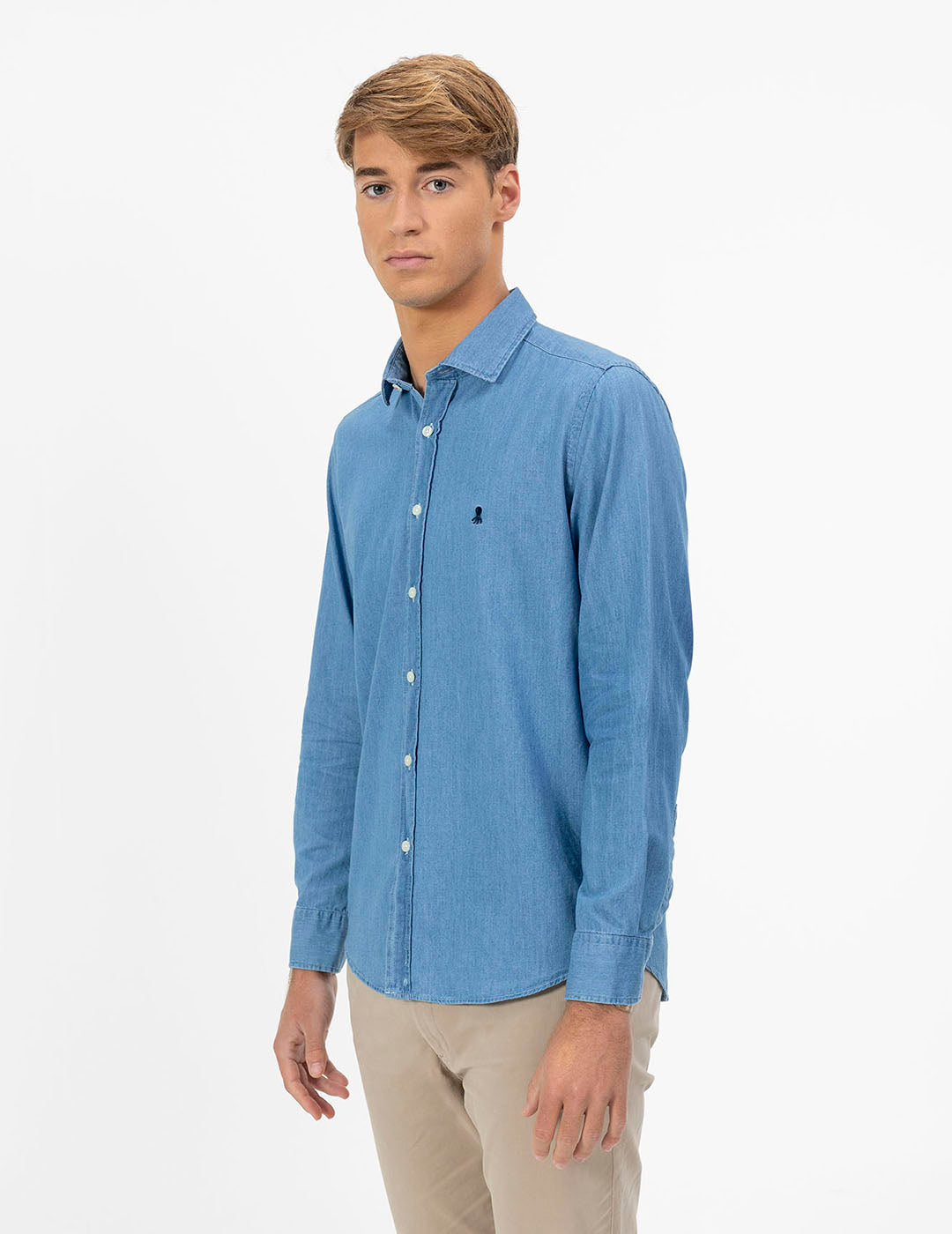 BASIC DARK INDIGO DENIM SHIRT