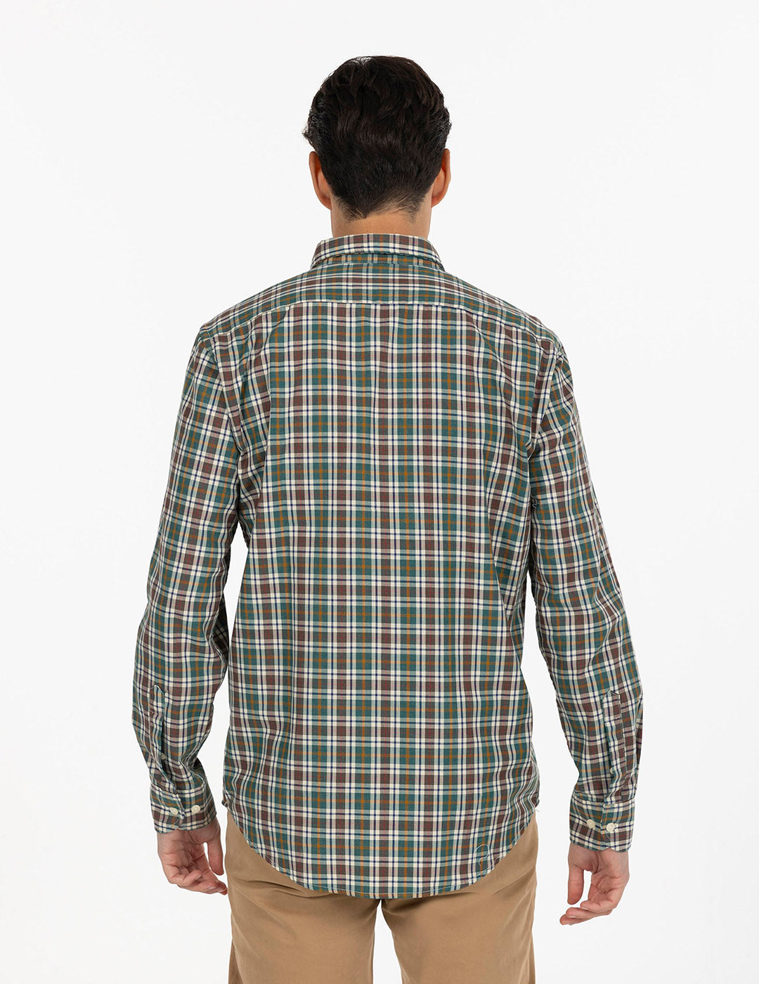 MUSTARD TWILL MULTI-CHECK SHIRT