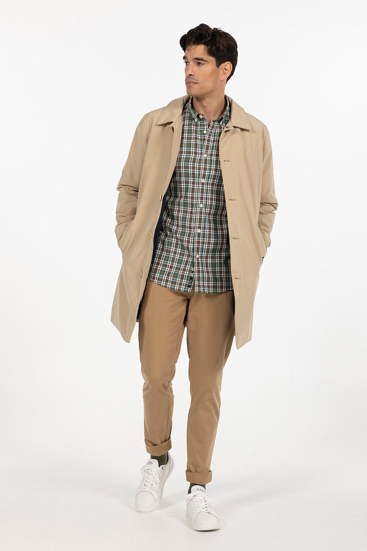 MUSTARD TWILL MULTI-CHECK SHIRT