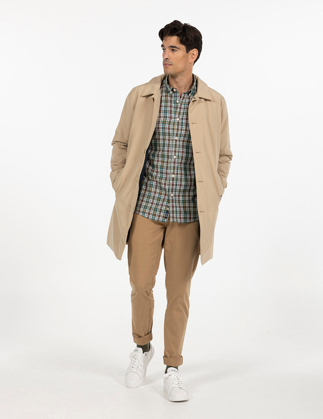 MUSTARD TWILL MULTI-CHECK SHIRT