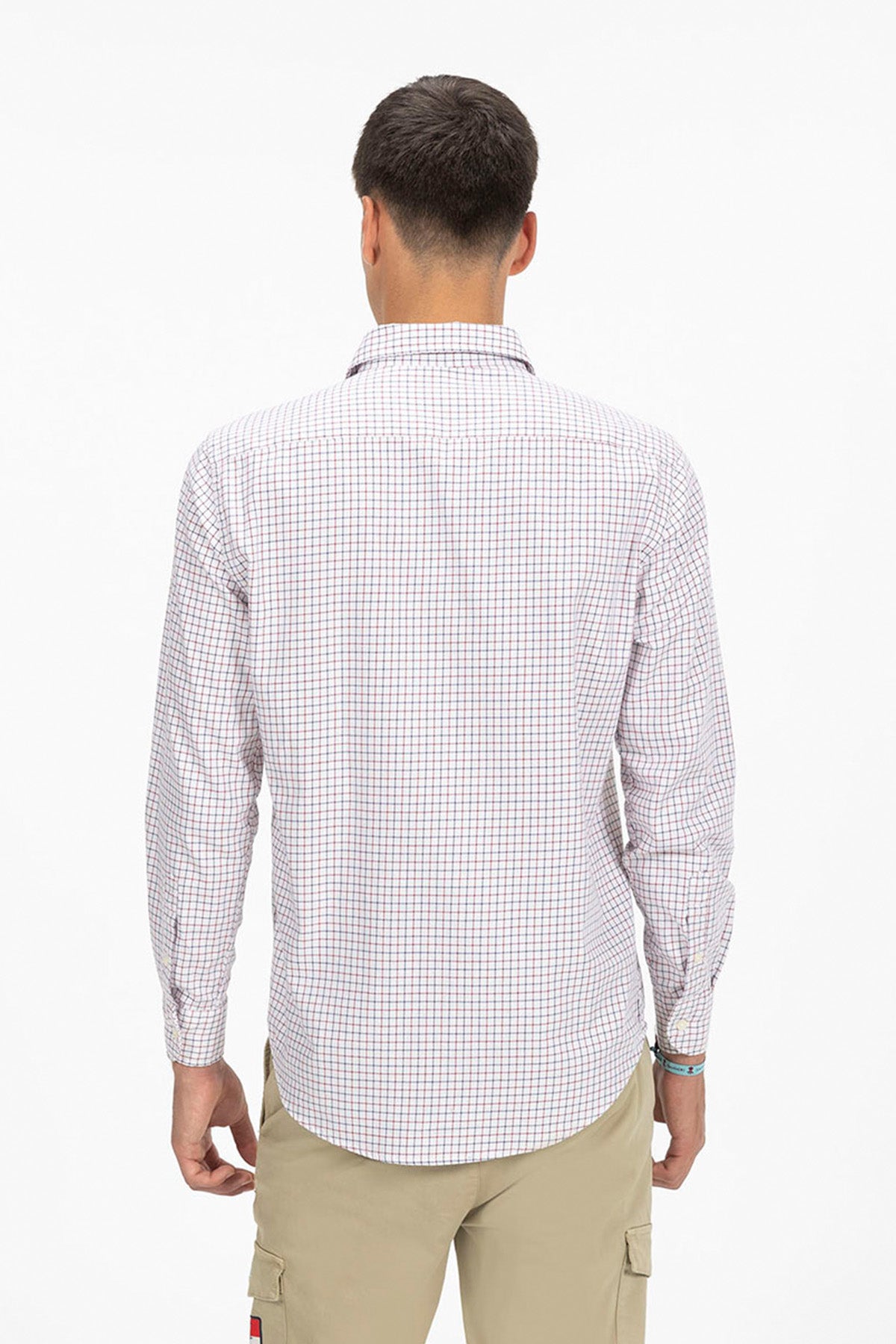 CAMISA DOBLE COLOR CUADROS TWILL AZUL MARINO