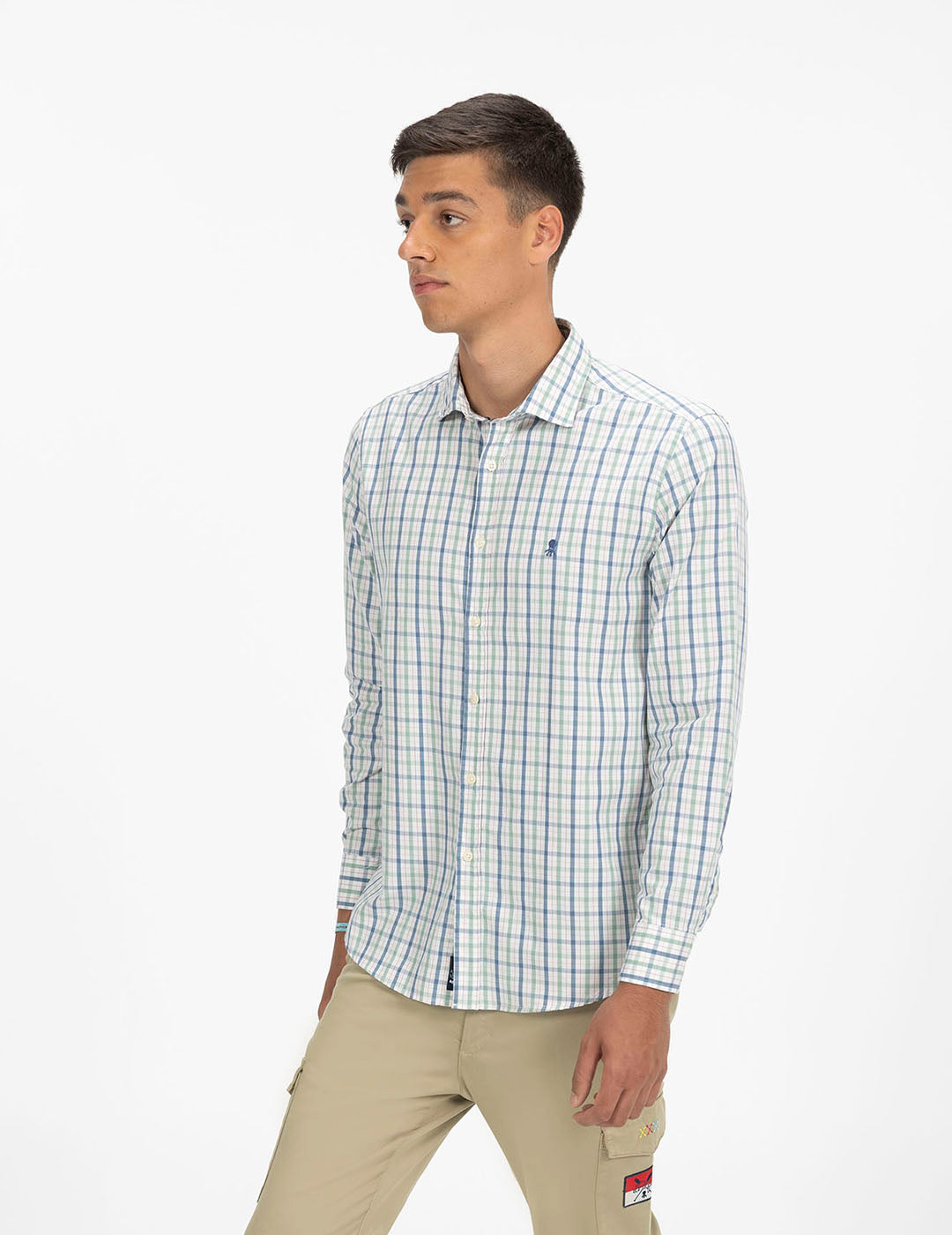 SOFT COLOR TWILL SHIRT GRAY BLUE