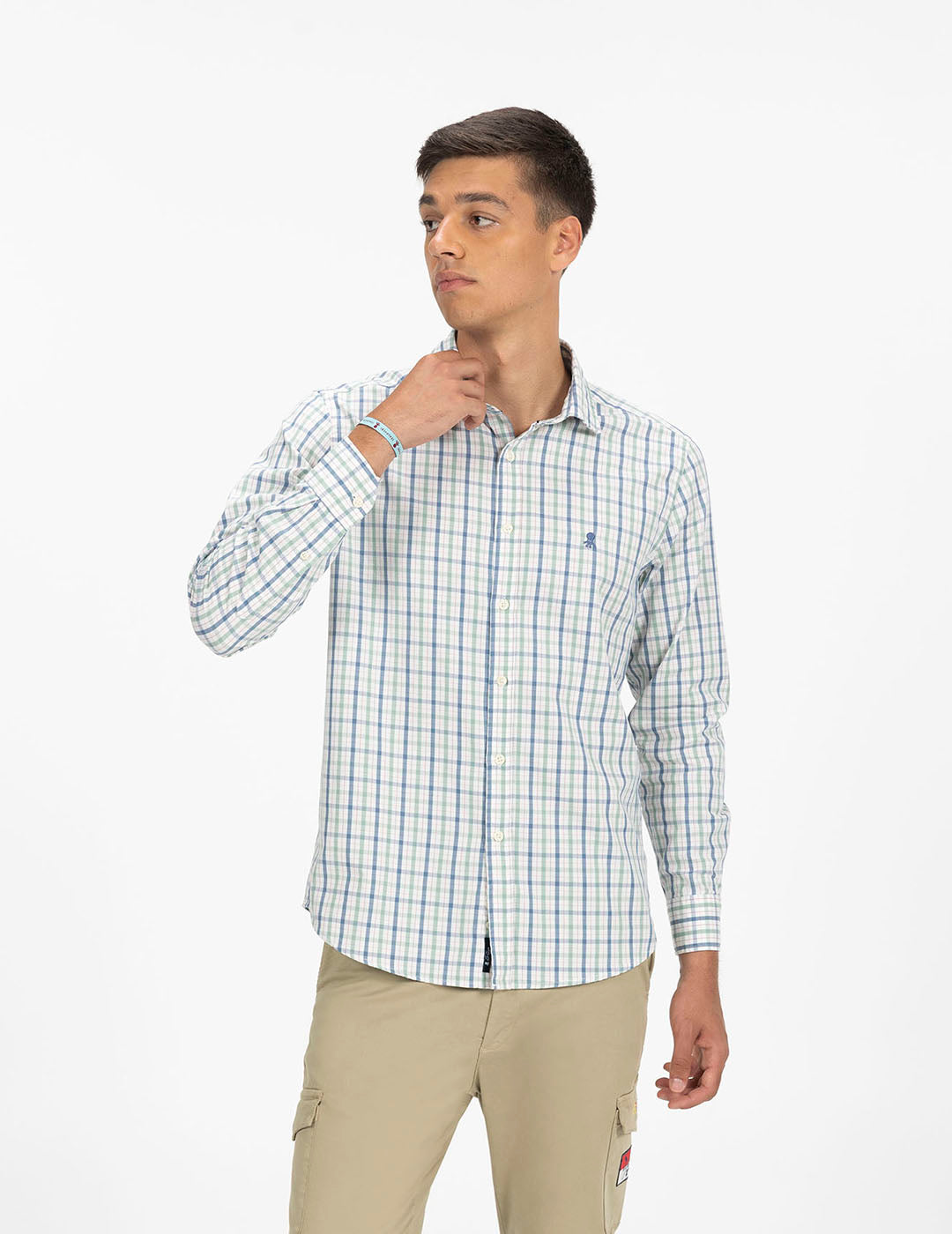 SOFT COLOR TWILL SHIRT GRAY BLUE