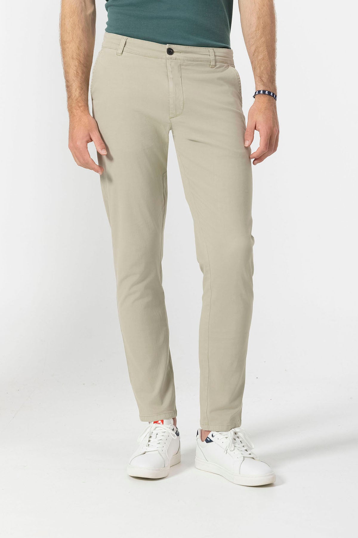 BEIGE TWILL CHINO PANTS