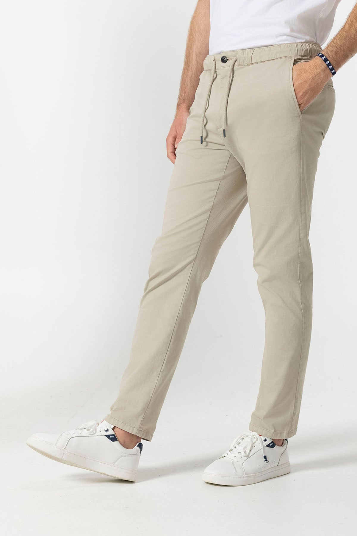 PANTALON JOGGER TWILL BEIGE