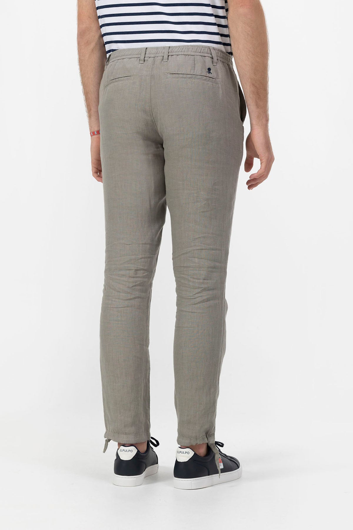 PANTALÓN JOGGER CON LINO VERDE DELAVÉ