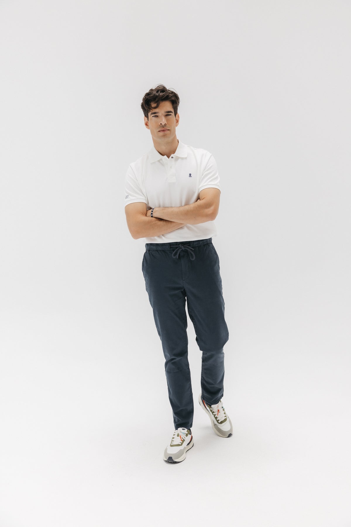 Pantalón jogger peach azul marino