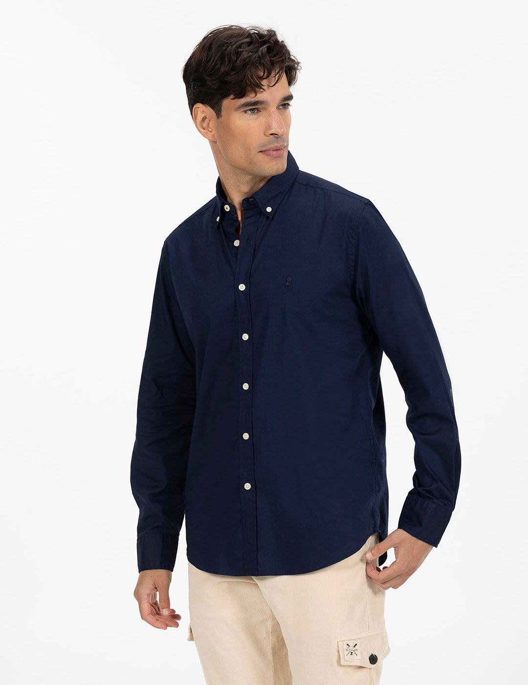 BASIC NAVY BLUE POPLIN SHIRT