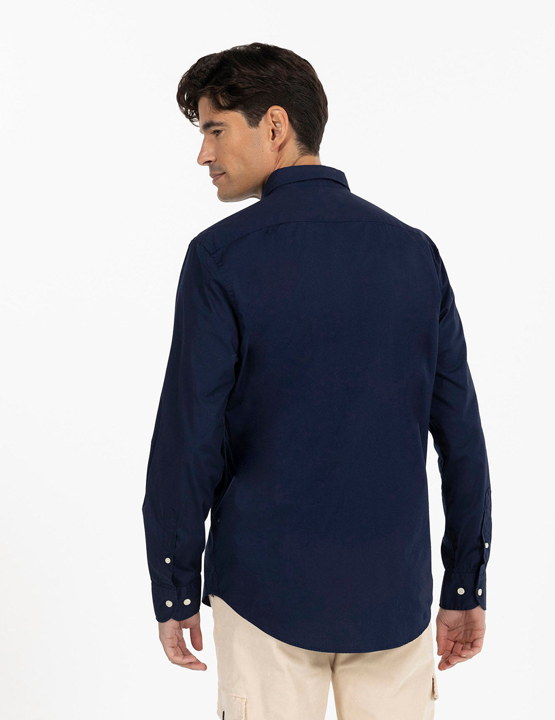 BASIC NAVY BLUE POPLIN SHIRT