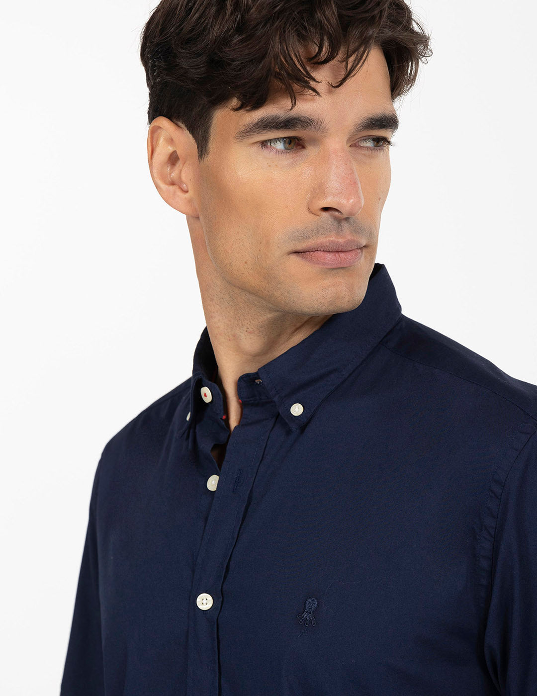 BASIC NAVY BLUE POPLIN SHIRT