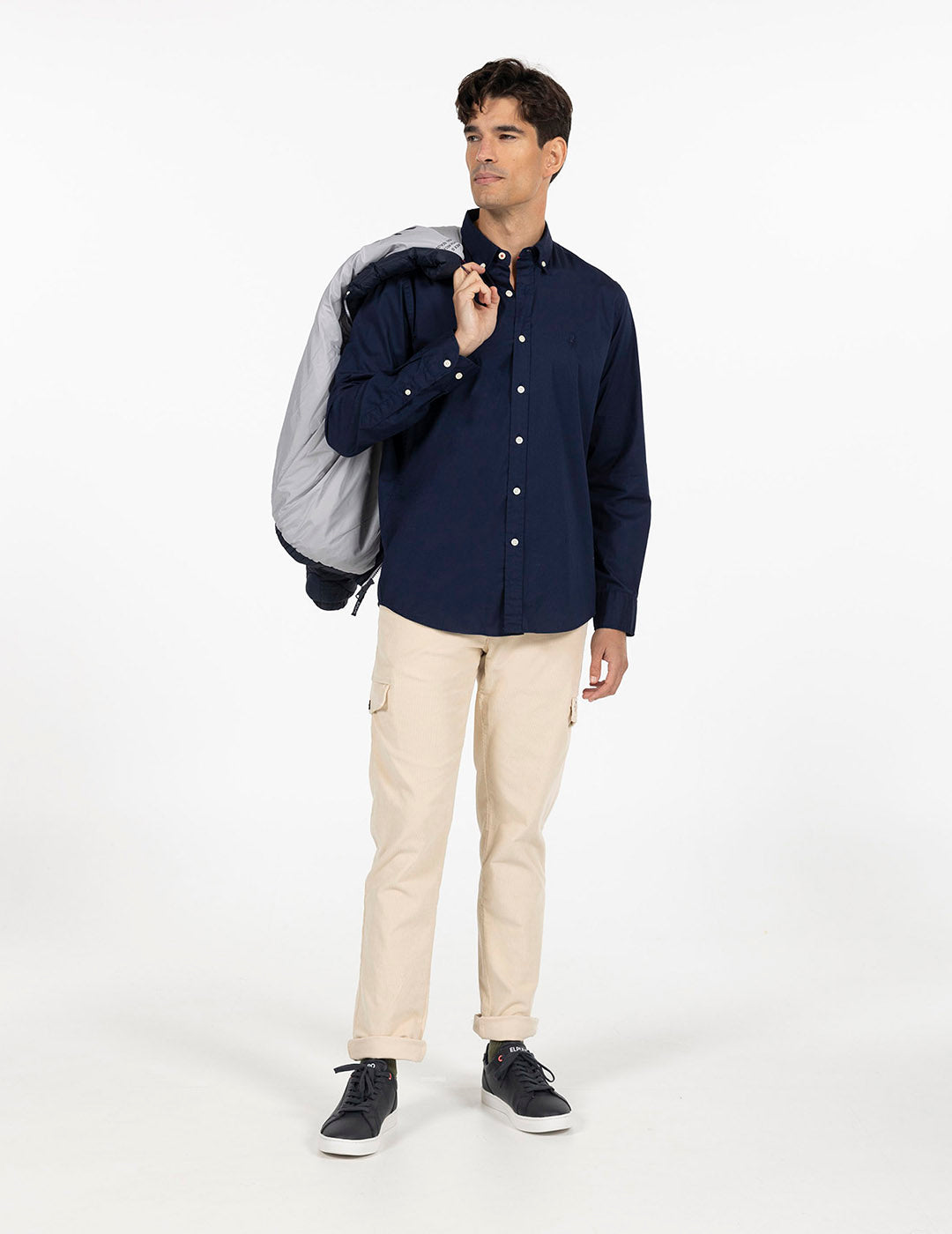 BASIC NAVY BLUE POPLIN SHIRT