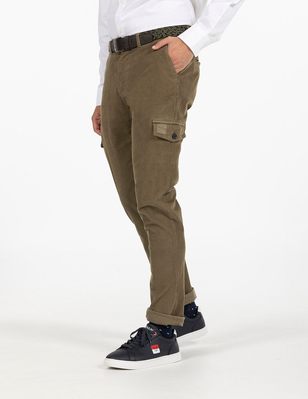 KHAKI GREEN MICROPANA CARGO PANTS