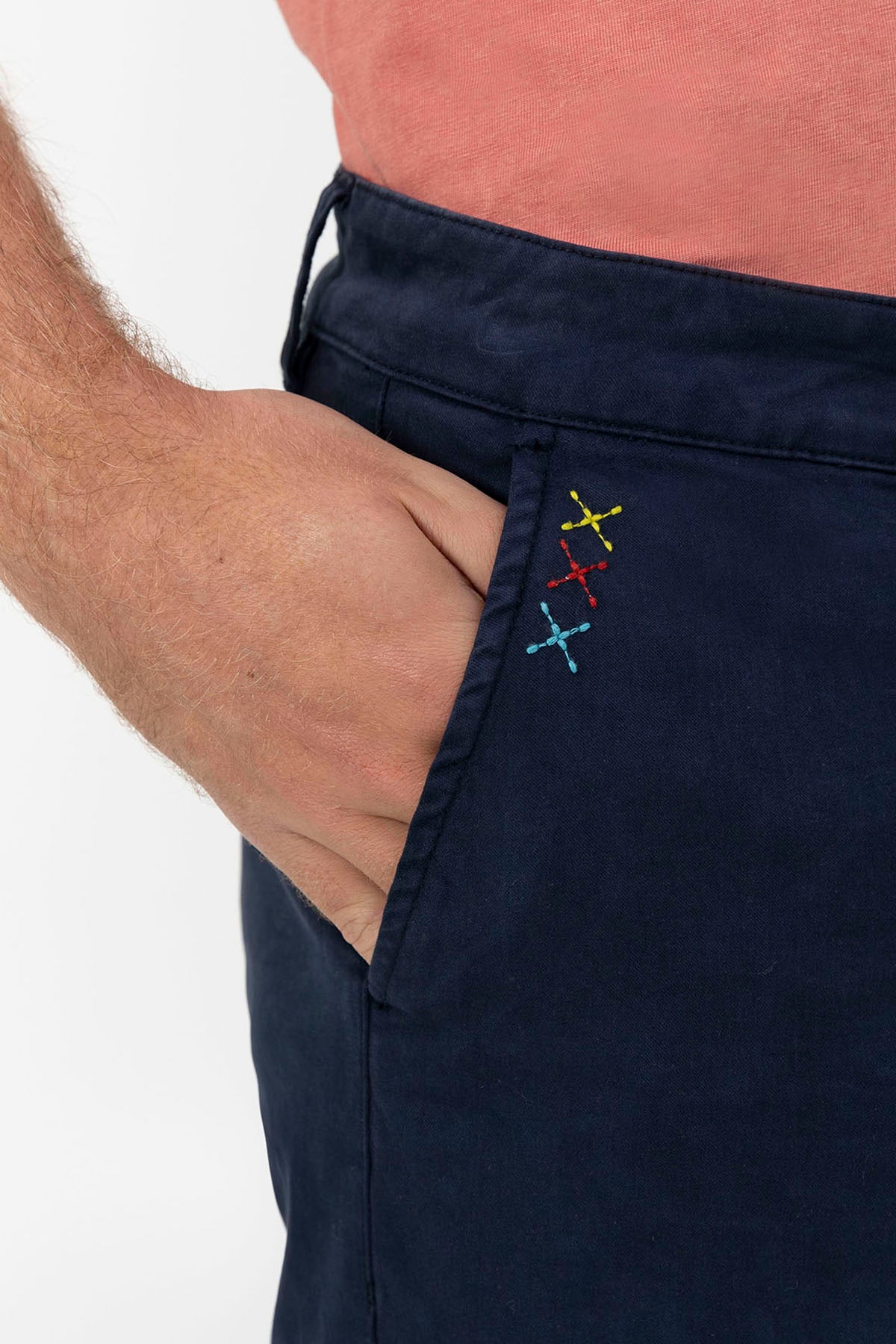 PANTALÓN CARGO TAPETA AZUL MARINO