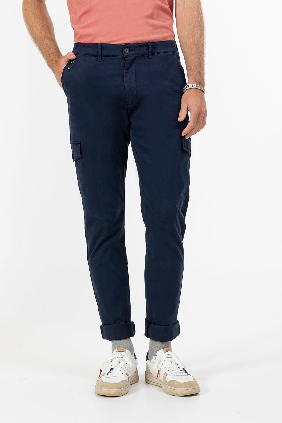 PANTALÓN CARGO TAPETA AZUL MARINO