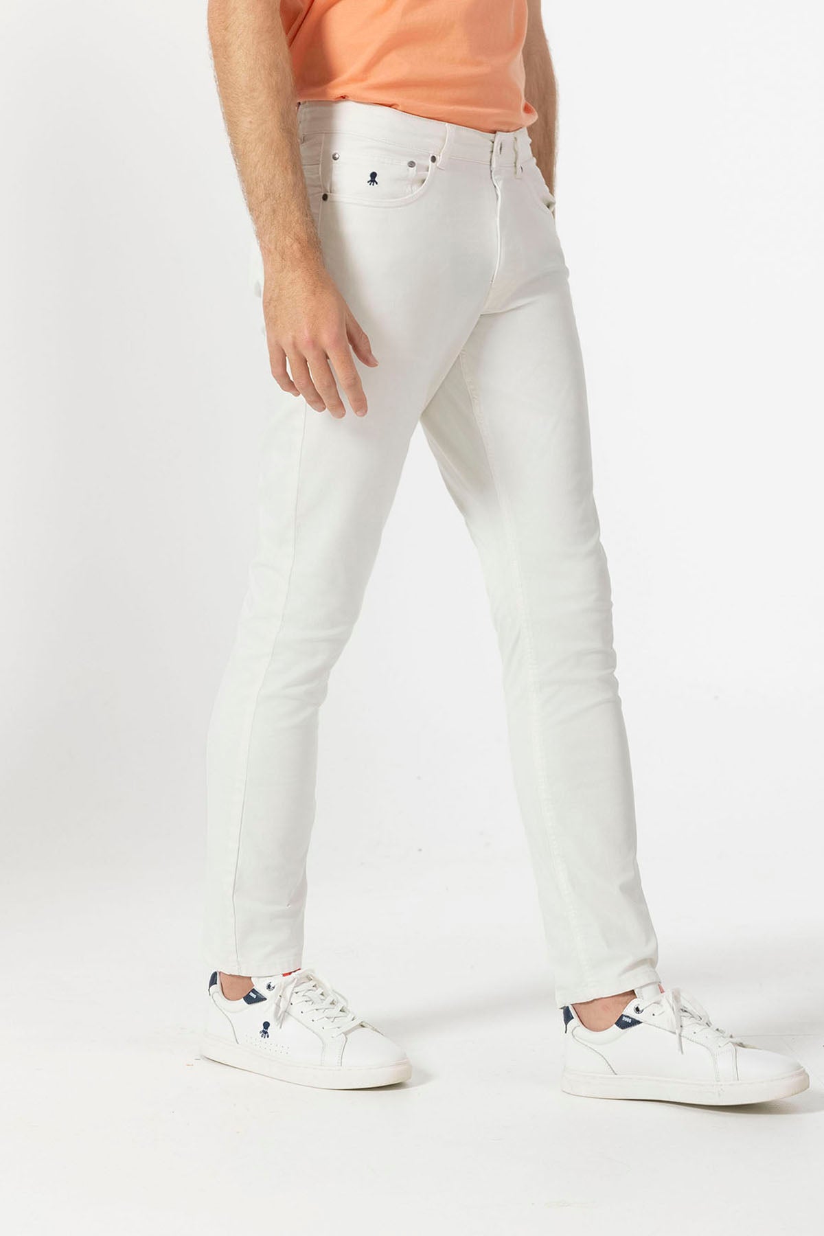 5 POCKET PANTS PURE WHITE COLOR