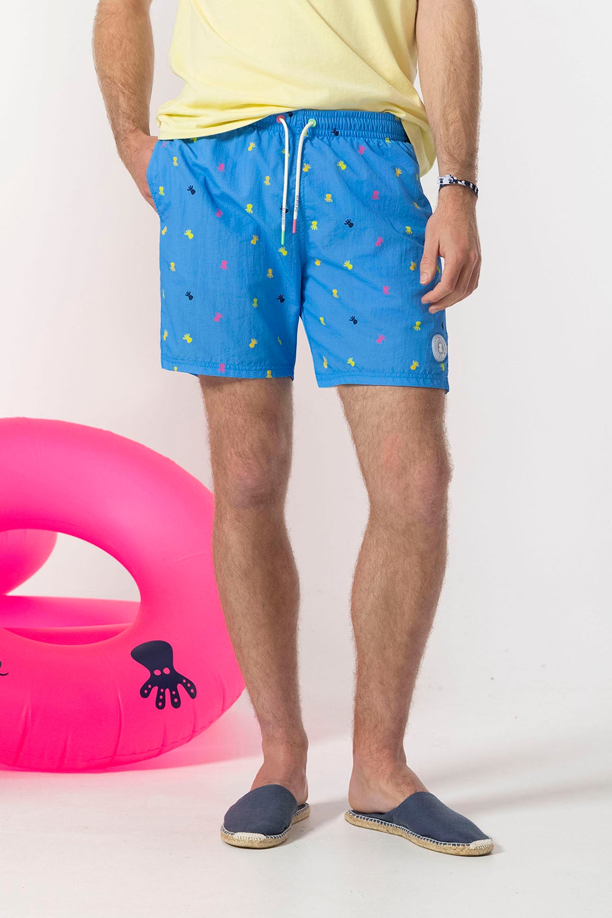 BAÑADOR ESTAMPADO ELPULPO ALLOVER DE COLORES AZUL LAVANDA