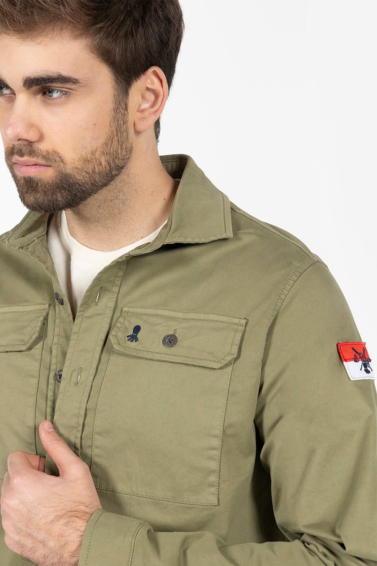 SOBRECAMISA TWO POCKETS VERDE KHAKI