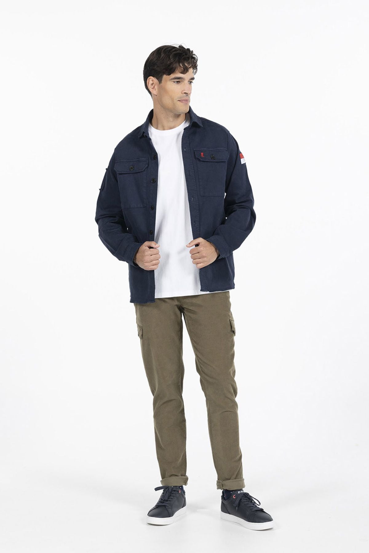 NAVY BLUE TWO POCKET OVERSHIRT