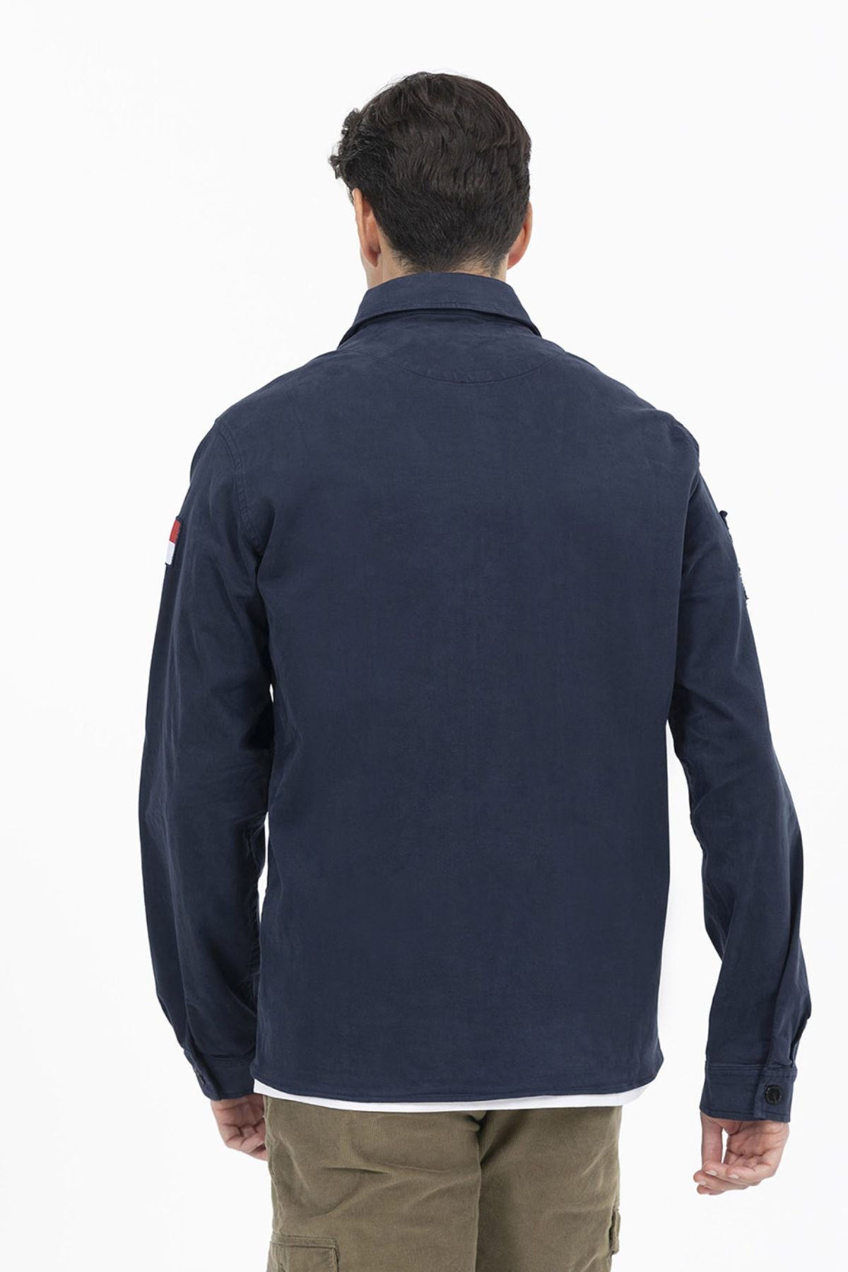 NAVY BLUE TWO POCKET OVERSHIRT