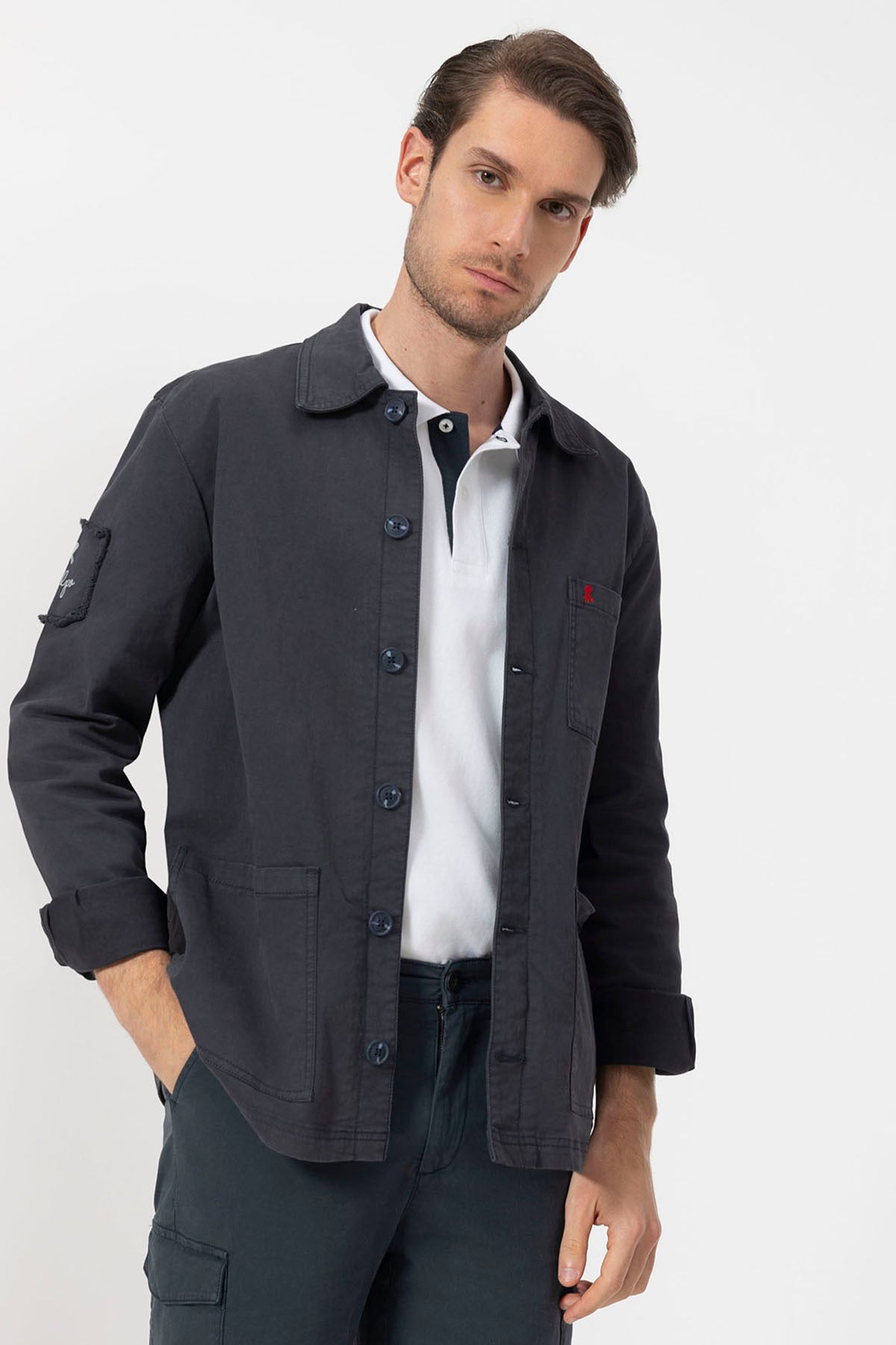 NAVY BLUE HERITAGE OVERSHIRT