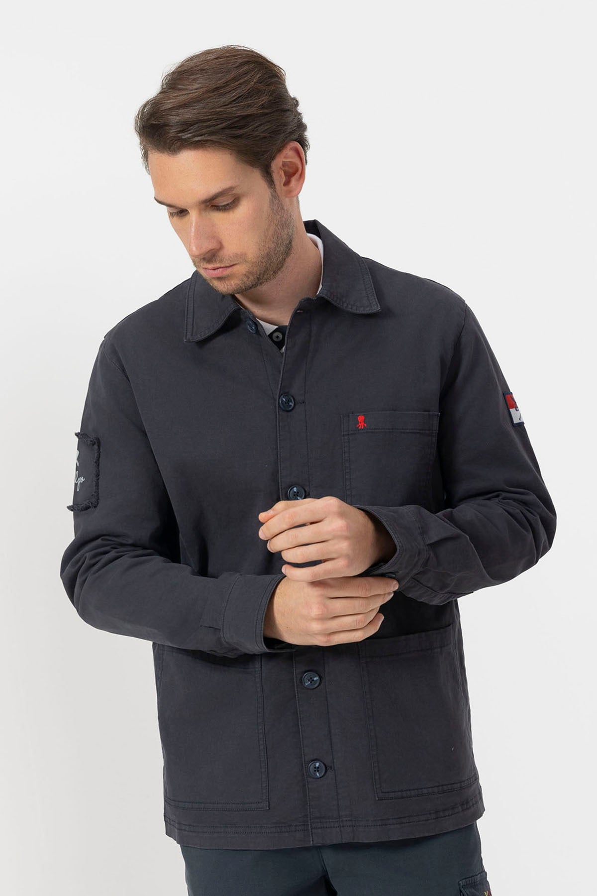 NAVY BLUE HERITAGE OVERSHIRT