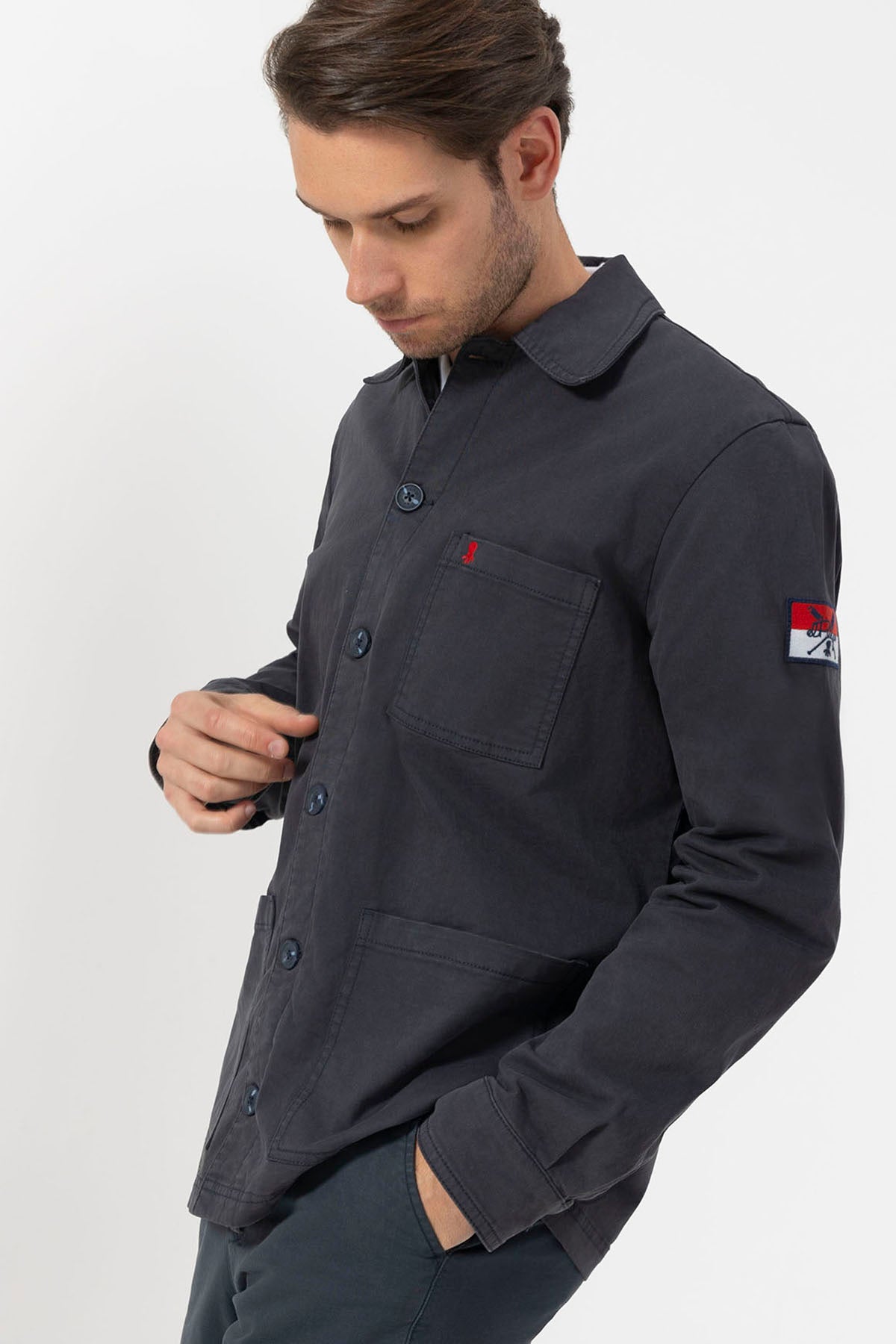 NAVY BLUE HERITAGE OVERSHIRT