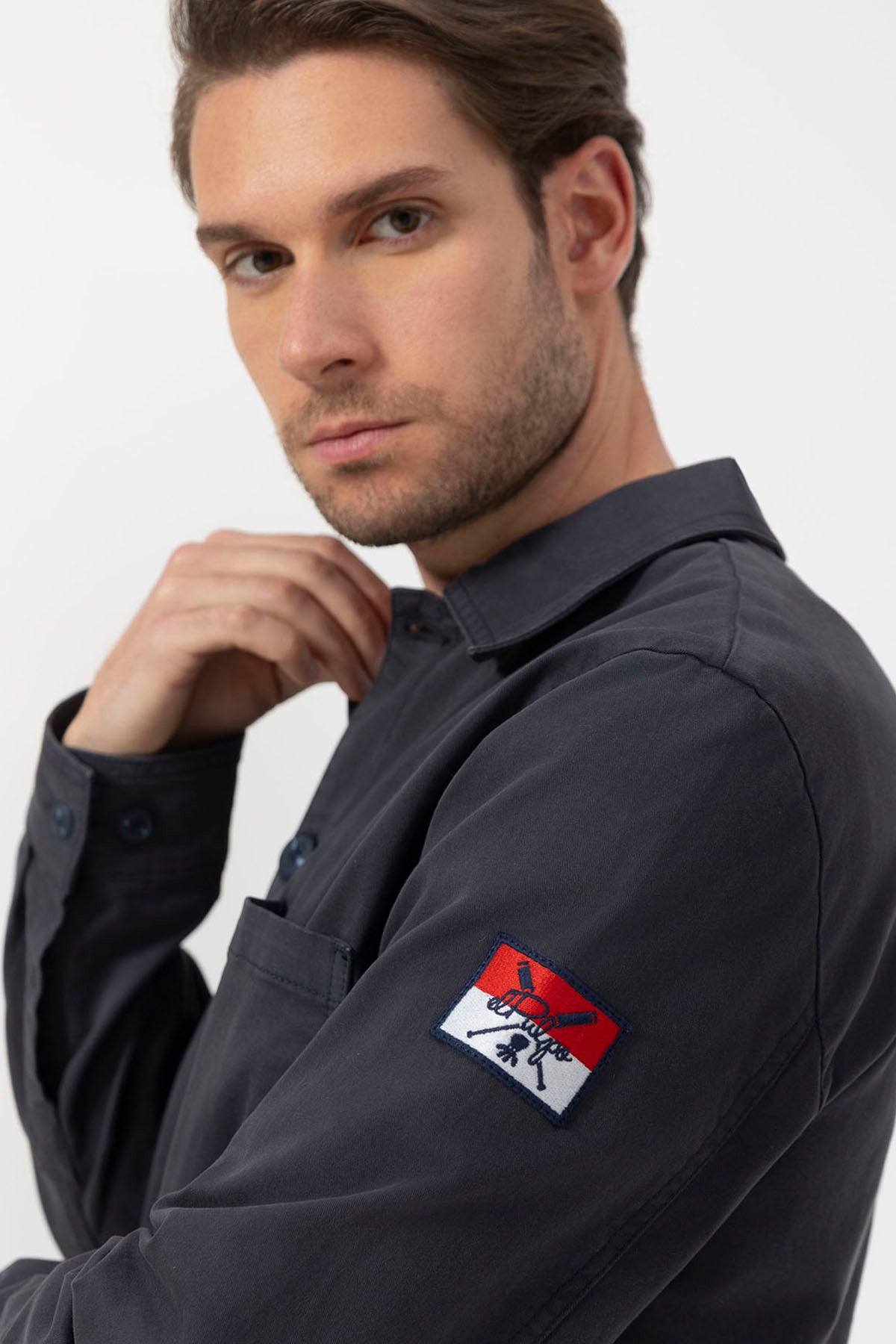 NAVY BLUE HERITAGE OVERSHIRT