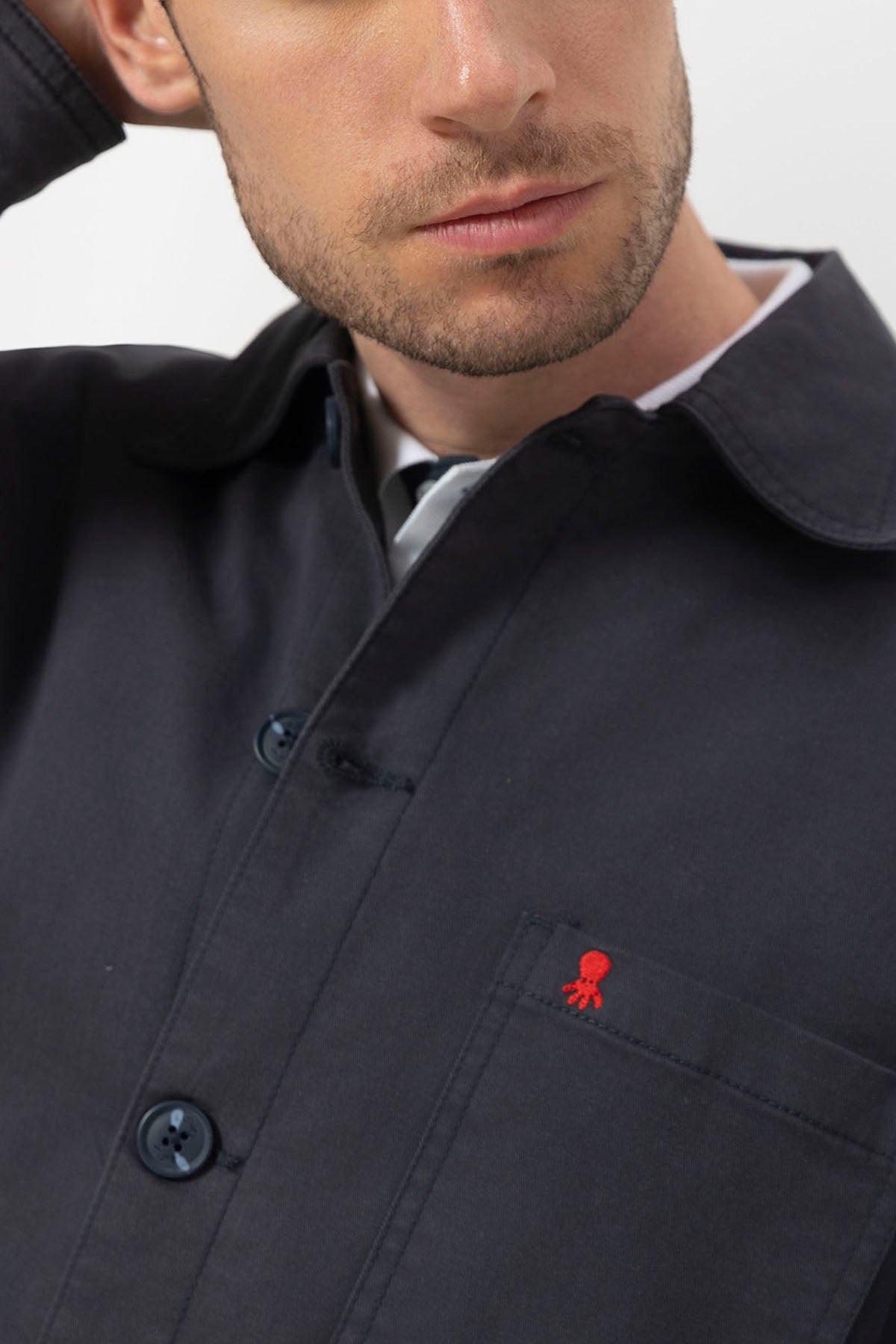 NAVY BLUE HERITAGE OVERSHIRT