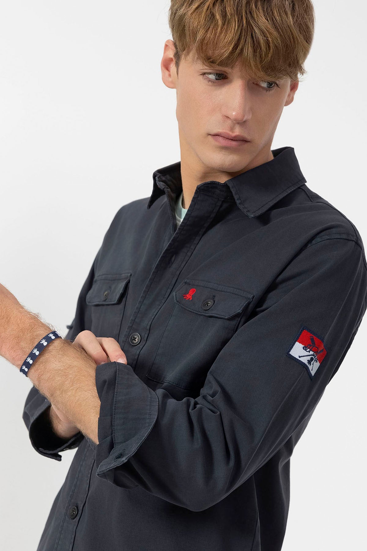 NAVY BLUE HERITAGE TWO POCKET OVERSHIRT