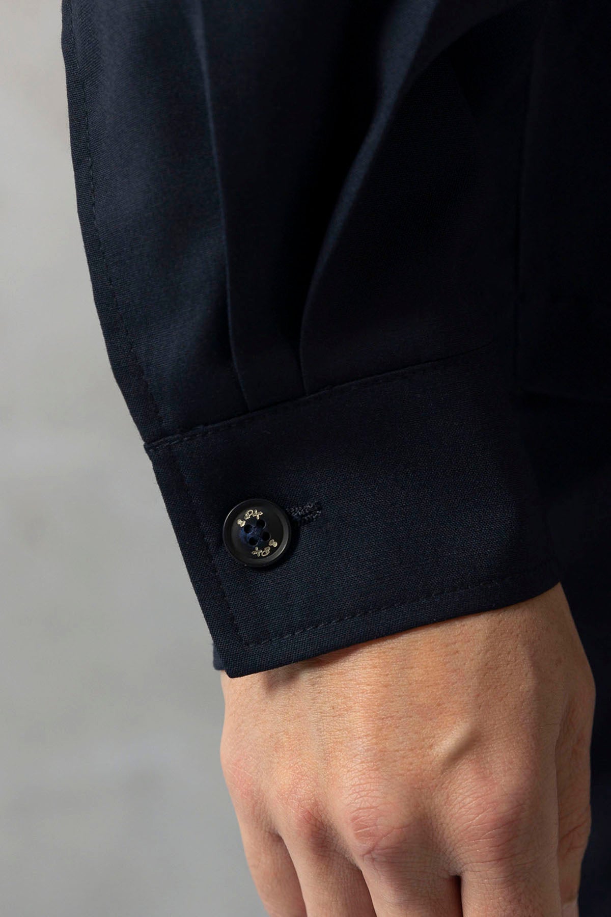 OVERSHIRT WITH NAVY BLUE WOOL