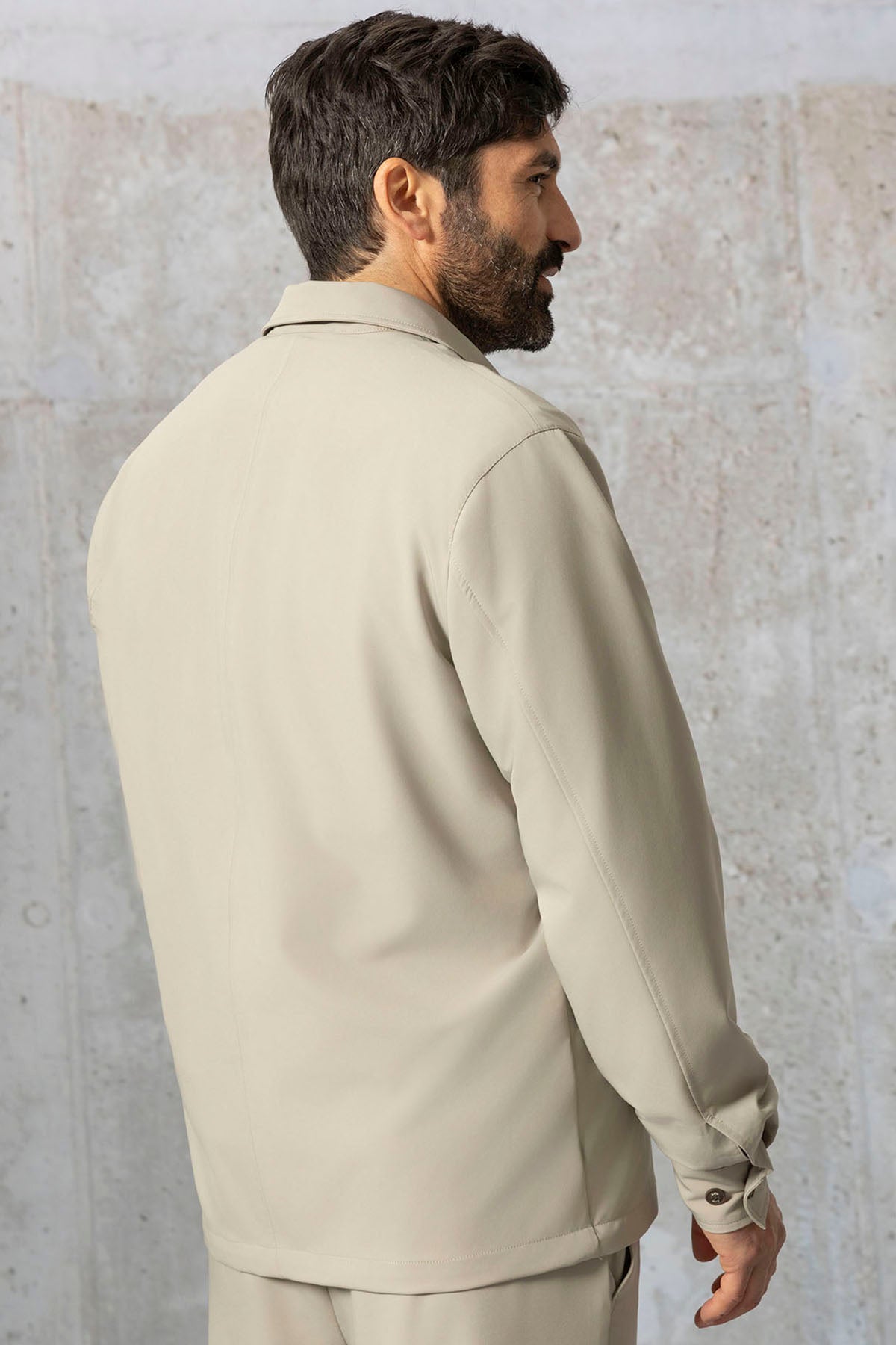 BEIGE ULTRALIGHT TECHNICAL OVERSHIRT