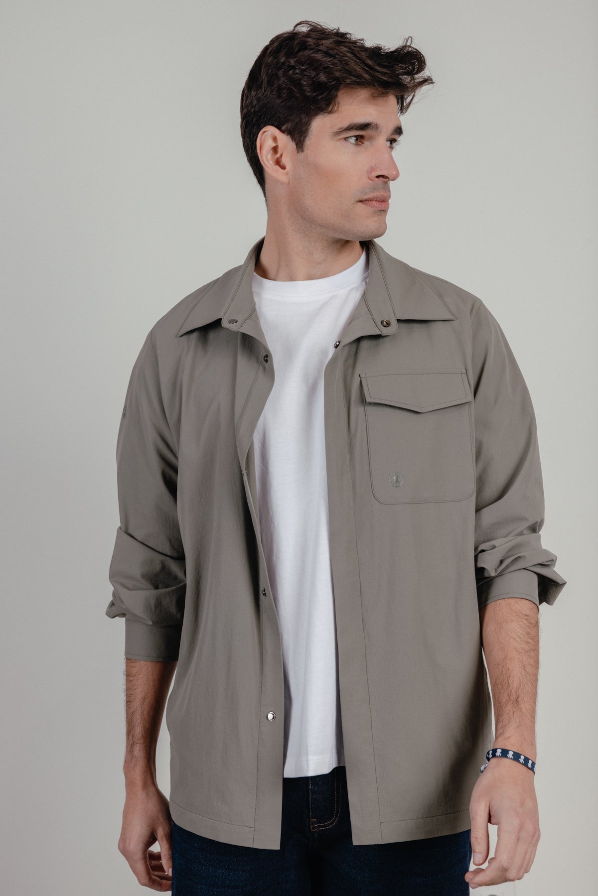 Sobrecamisa cargo técnica ripstop verde delavé