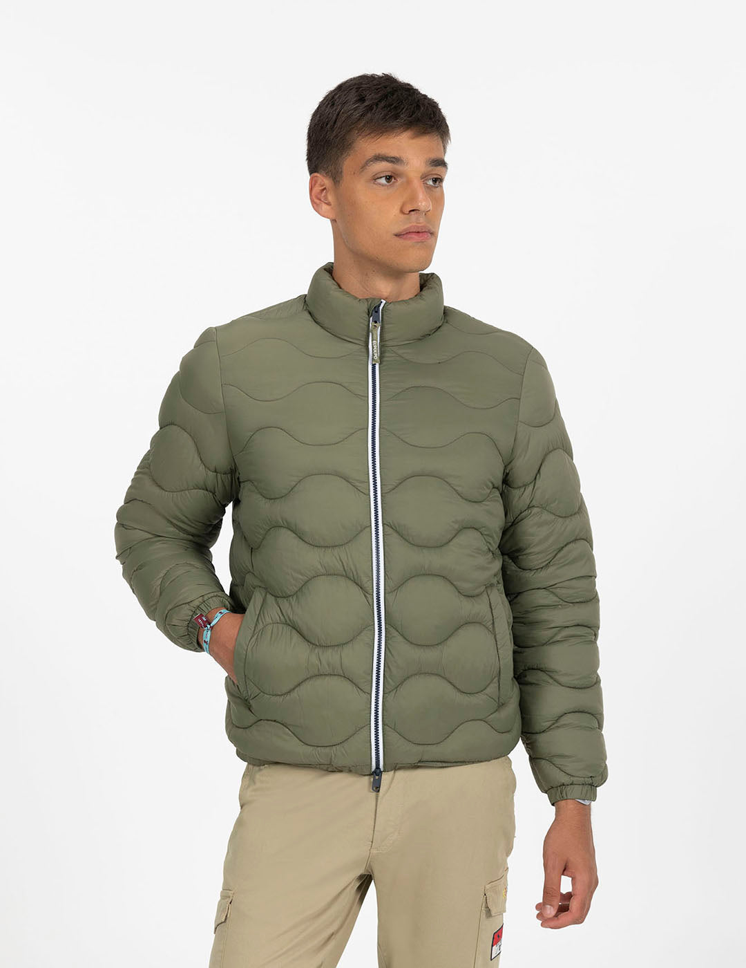 RAINIER SHORT PADDED JACKET KHAKI GREEN