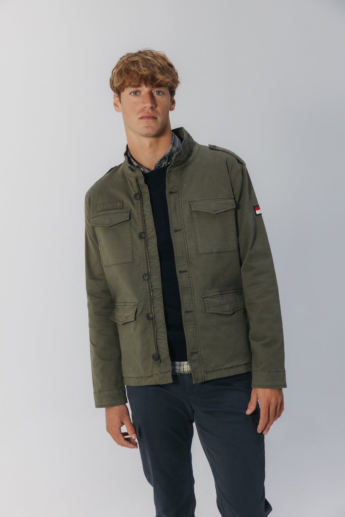 FIELD JACKET GARMENT DYED VERDE KHAKI