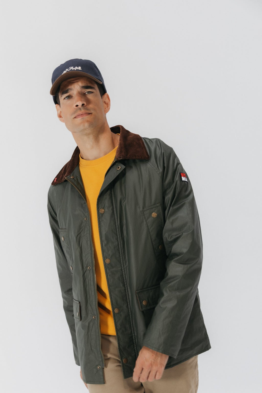 CHAQUETA ENCERADA HERITAGE VERDE MILITAR