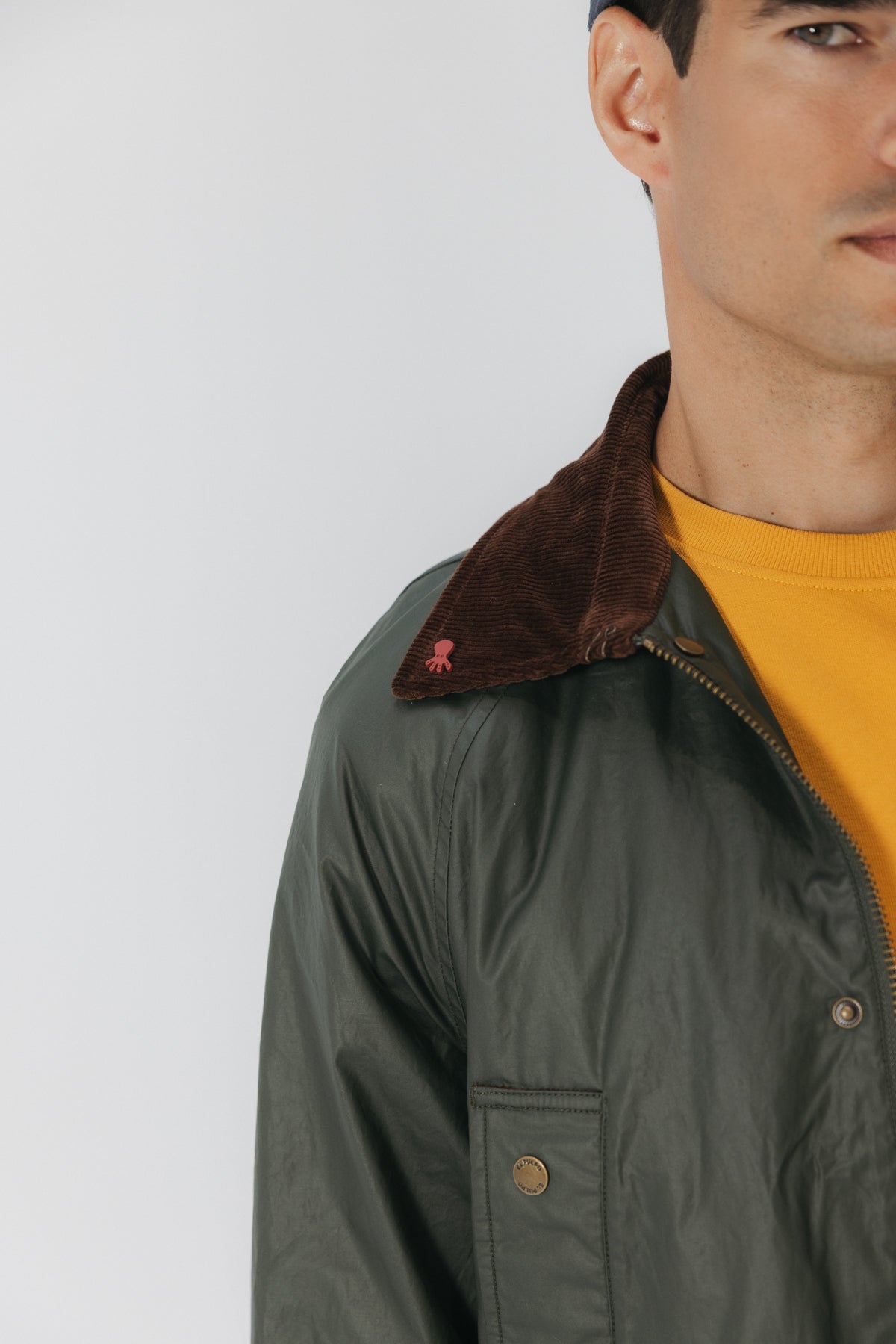 CHAQUETA ENCERADA HERITAGE VERDE MILITAR