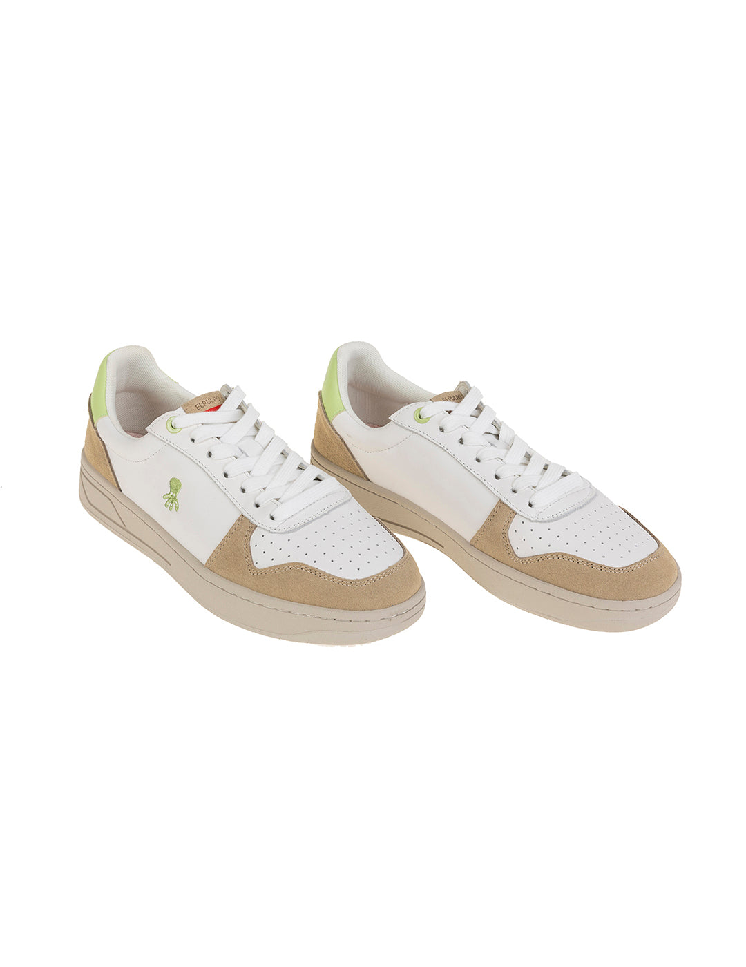 EP HERCULES PISTACHIO GREEN HEEL DETAIL SNEAKER