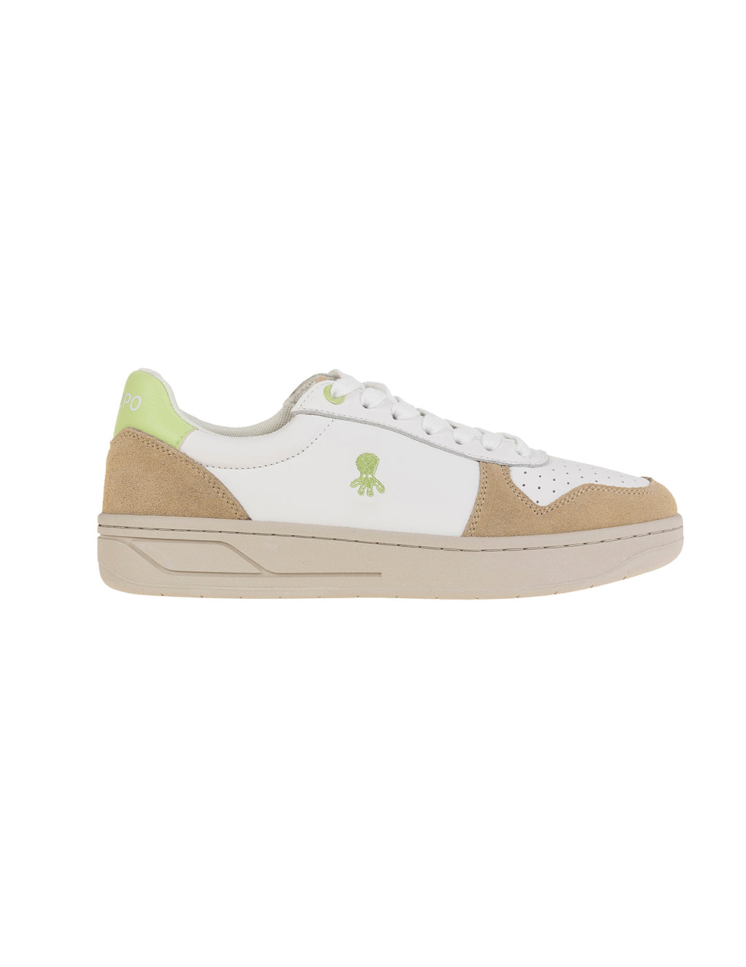 EP HERCULES PISTACHIO GREEN HEEL DETAIL SNEAKER