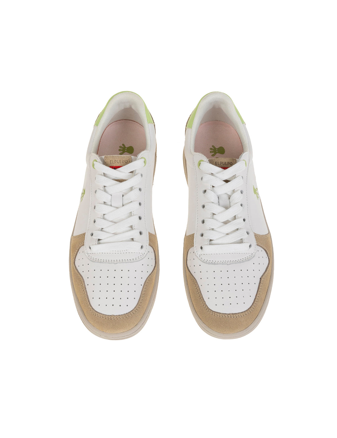 EP HERCULES PISTACHIO GREEN HEEL DETAIL SNEAKER