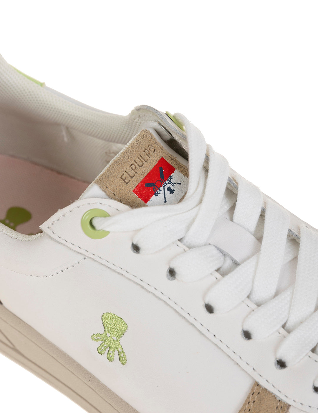 EP HERCULES PISTACHIO GREEN HEEL DETAIL SNEAKER