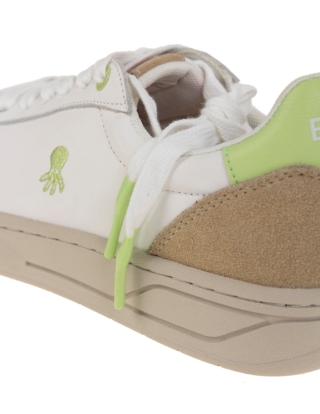 EP HERCULES PISTACHIO GREEN HEEL DETAIL SNEAKER