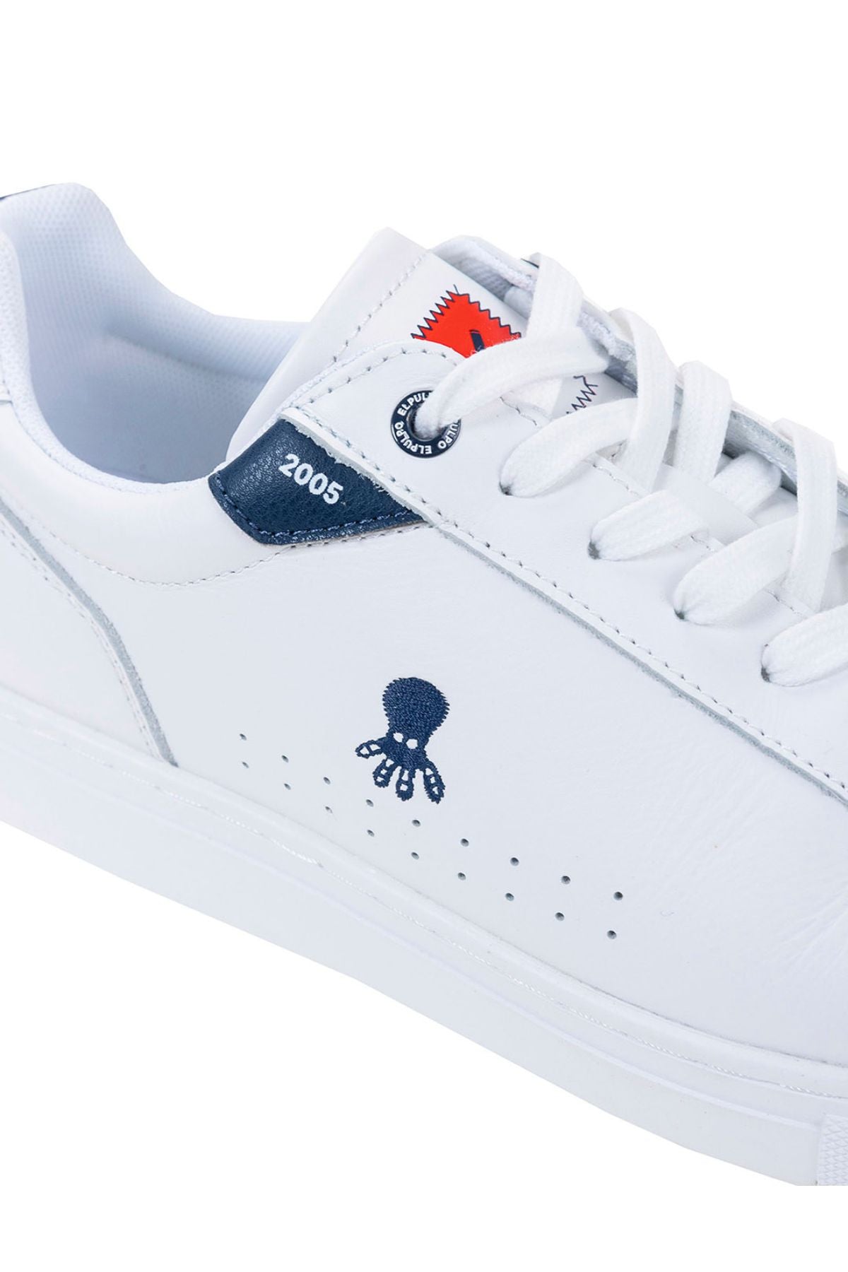 CASUAL SNEAKER WITH SIDE LOGO IN PURE WHITE