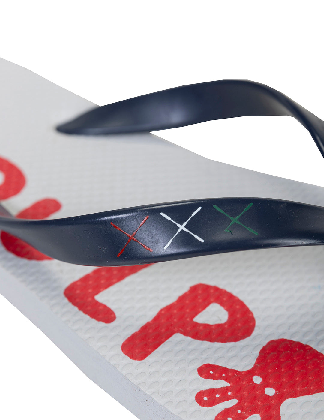 CHANCLA LETRAS SUELA BLANCO PURO