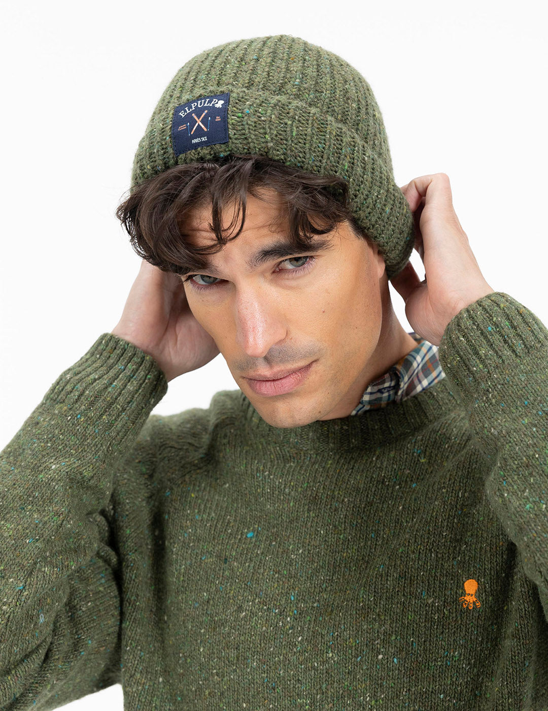 KHAKI GREEN APRÉS SKI MARBLE HAT