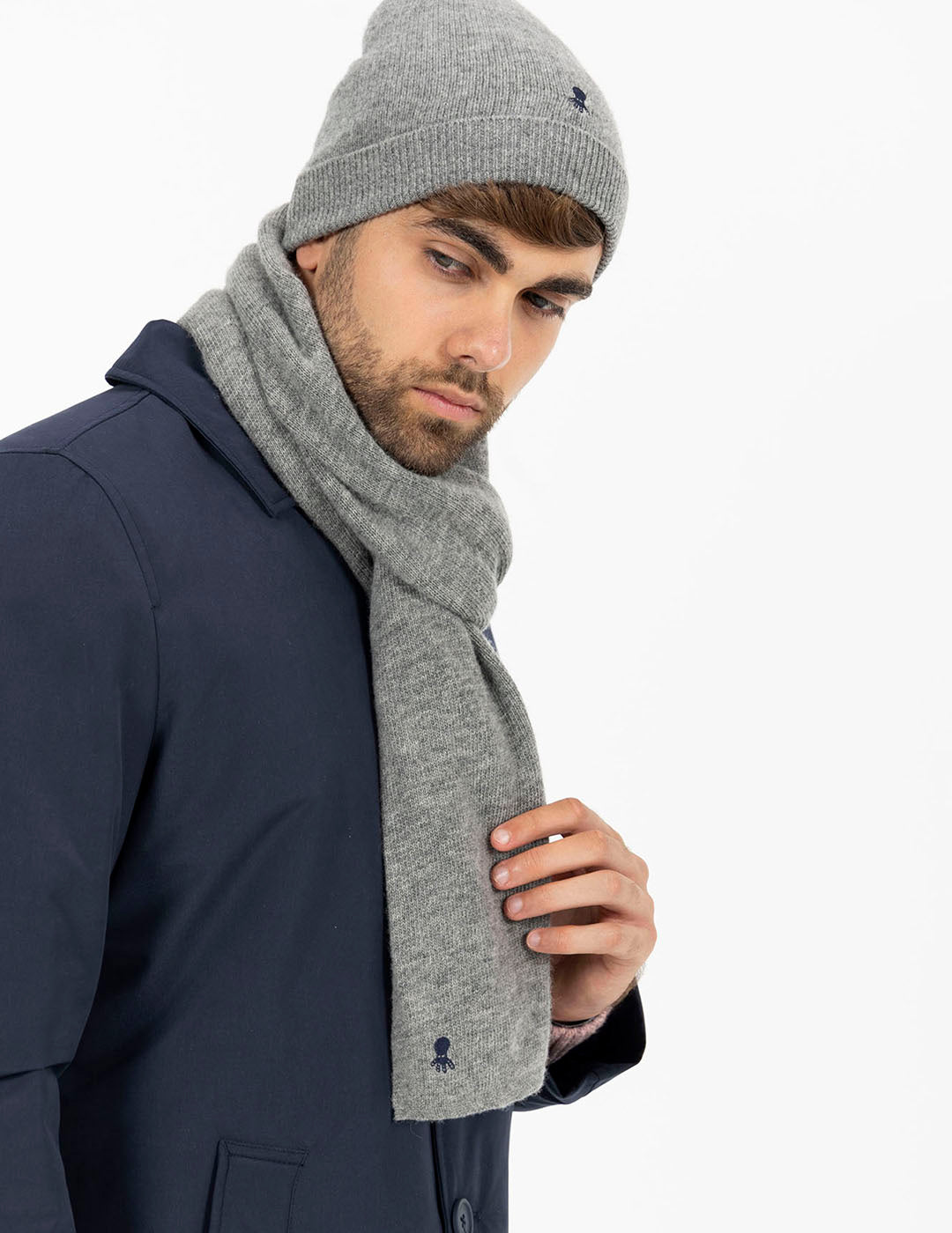 VIGORÉ GREY MELANGE SCARF