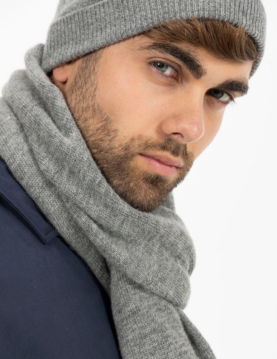 VIGORÉ GREY MELANGE SCARF