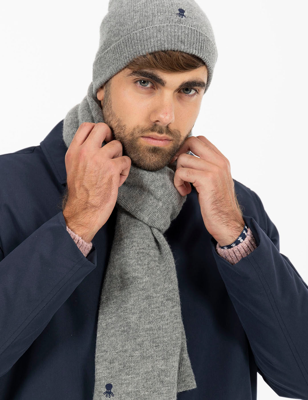 VIGORÉ GREY MELANGE SCARF